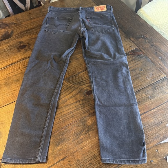Levi's Other - Levi's 502 Men's Jeans 34x32 Black Gray Wash Taper Fit Denim